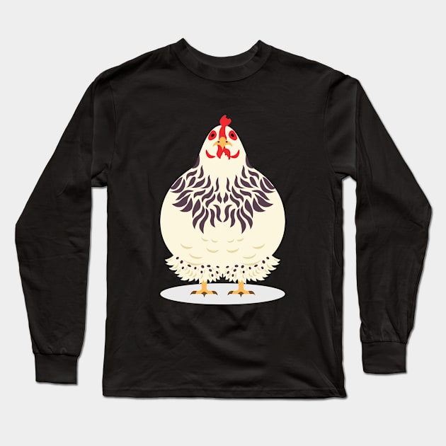 A Cute Chicken Long Sleeve T-Shirt by iswenyi Art